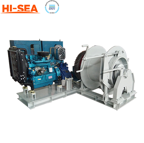 100 kN Diesel Engine Single Drum Winch